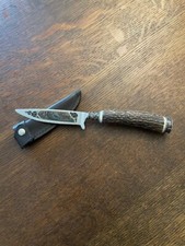 Trachtenmesser Hirschhorngriff mit Motiv Hirschfamilie