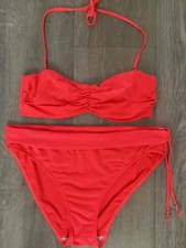 Bikini, 2-teiler, Oberteil mit Bügel und abnehmbaren Trägern, 75 D, 42, koralle