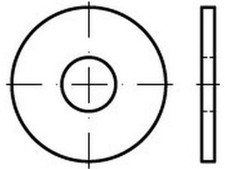 100 x Flache Scheiben, große