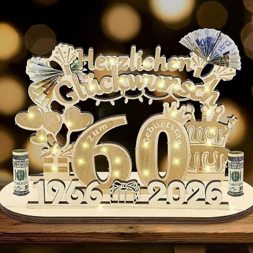 Holzschild geburtstagsdeko - holzschild, 60