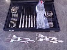 Robbe & Berking Modell NAVETTE Menübesteck 6 Personen 30 Teile Silber 90er TOP