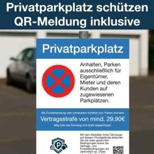Parken verboten Schild Privatparkplatz Parkverbotsschild Alu-Verbund / Aufkleber