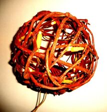 Kugel Natur Weidekugel Hand gefertigt Fenster Deko m.Beleuchtung Licht & Öffnung