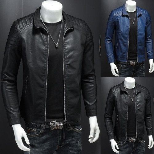 Herren leder revers jacke - leder,