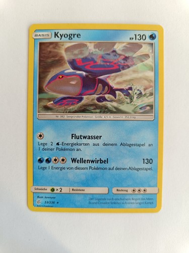 Pokémon karte kyogre 236 - pokémon,