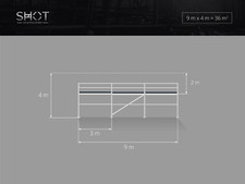 36m2 Gerüstbau Stahl Baugerüst 4x9m Scaff 74 Arbeitsgerüst --inkl. Lieferung--