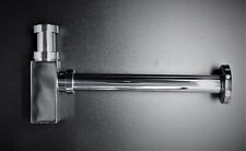 Design Flaschen Siphon - 1 1/4"  mit Wandrosette für Waschbecken-eckig-22521201