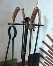 altes Kaminbesteck Jagdzimmer