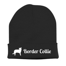 Beanie Strickmütze Mütze Stickmotiv BORDER COLLIE Hunde Siviwonder