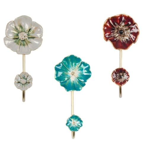Meta floral wandhaken gold - wandhaken,