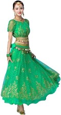 Grouptap Bollywood grün indische Frauen Damen Phantasie Anarkali Salwar Kameez K