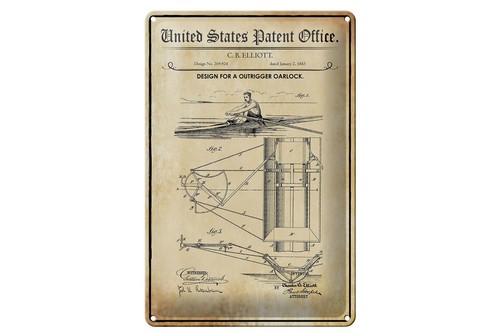 Blechschild patent 20x30 - blechschild, cm