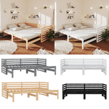 Tagesbett Holzbett  Massivbett Doppelbett Bett Ausziehbares Massivholz Kiefer