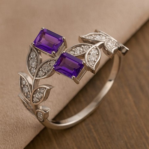 Amethyst mit diamanten 925 - diamanten,