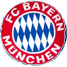FC Bayern München Rundkissen Kissen Rekordmeister FC Bayern Logo rund Fanartikel