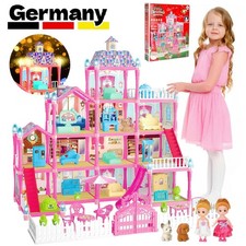 Puppenhaus mit möbeln - puppenhaus,