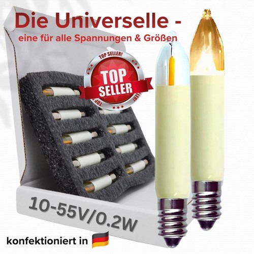 Led schaftkerzen e10 2w - led,