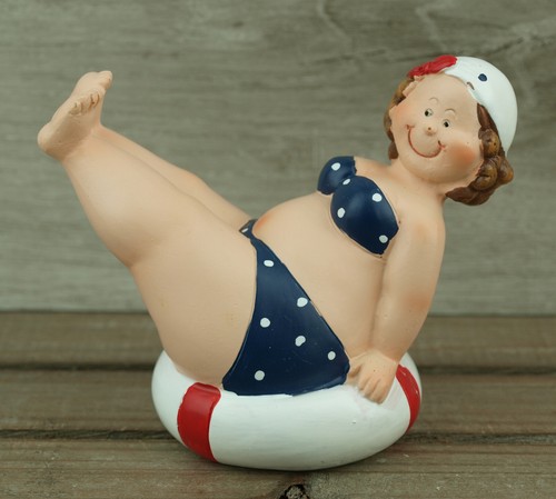 Deko figur mollige badenixe - figur,