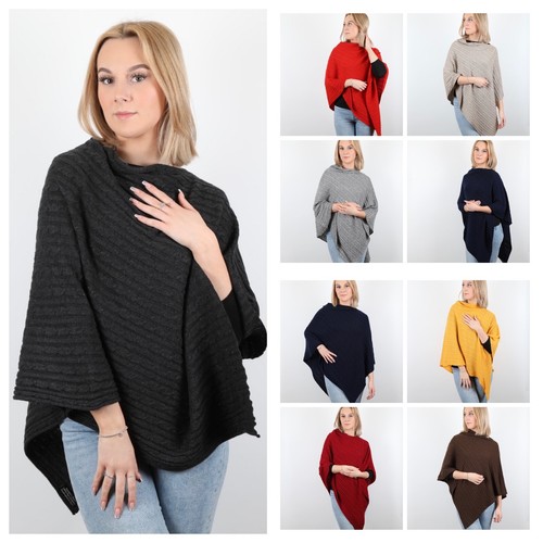 Poncho luxus zopfmuster - poncho,