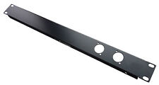 1HE Rack Panel 2 XLR-Löcher schwarz Finish made by AllMetalParts