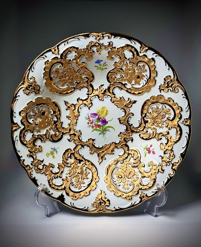 Meissen teller prunkteller - meissen,
