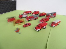 Posten Lot Sammlung 12 x  gemischt 1/87 Feuerwehrmodelle Auto LKW  Zubehör rar