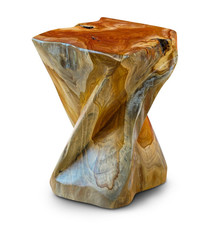 Wurzelholz beistelltisch teak - wurzelholz,