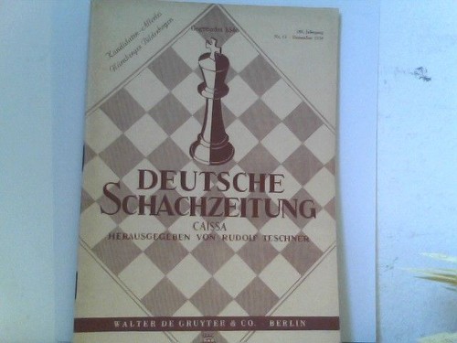 Deutsche schachzeitung caissa - deutsche,