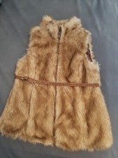 Zara Mädchen Weste Fellweste Kunstfell  Top 116 122 Braun Beige