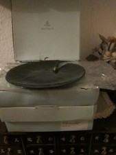 PARTYLITE Maxi Kerzenhalter Kerzenteller Lotus "Seerosenblatt" P90729 Glas grün