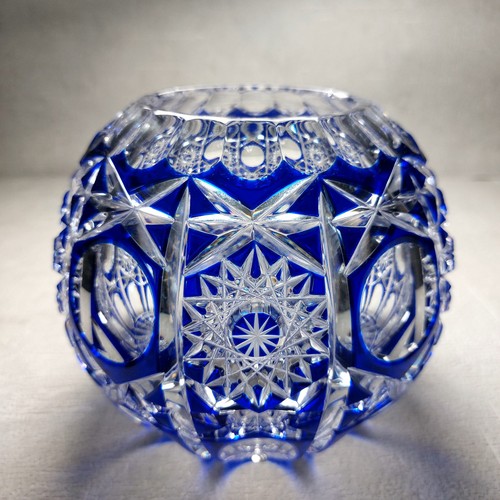 Vase bleikristall cobalt - bleikristall,