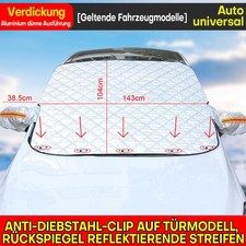 Auto Front Scheibenabdeckung Windschutzscheibenabdeckung Winter Frostschutz DE