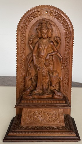 Indische holzskulptur vishnu - indische,