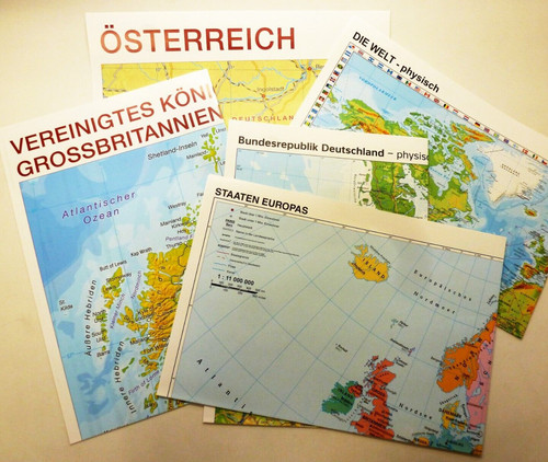 Poster wandkarte - 5x,