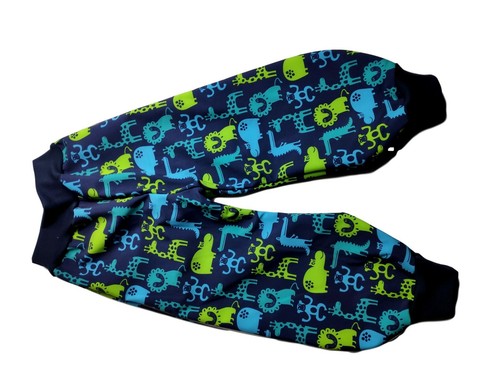 Pumphose softshell blau tiere - blau,
