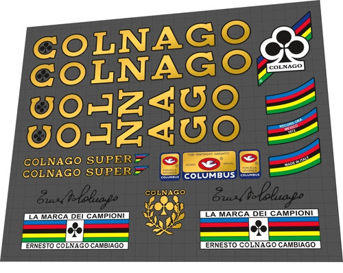 Colnago super frame decal - super, set