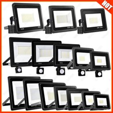 10~200W LED Fluter mit Bewegungsmelder Außen Garten Strahler Scheinwerfer IP66
