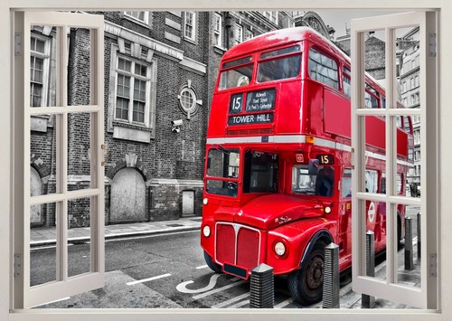 London red bus double - red,