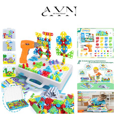 Montessori-Elektrische Bohrmaschine | Dinosaurier-Mosaik | Spielzeug