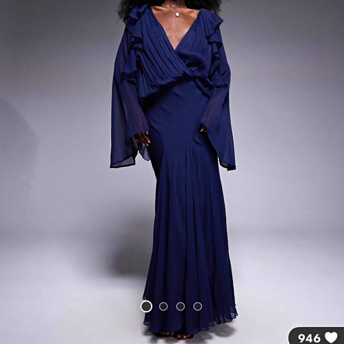 Damen abendkleid lang blau - damen,