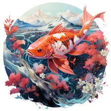 10x car sticker koi fish