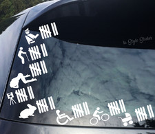 Aufkleber Strichliste 8x Polizeikontrolle, Blitzer, Milf Sticker, Hasenjagd 