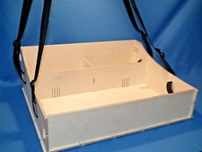 Großer Holz Bauchladen mit 3 Fächern Hochzeit Junggesellen Abschied JGA 40x50 cm