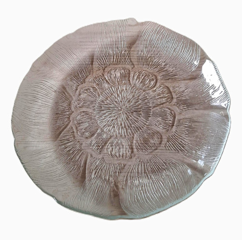 Glas teller transparent rund - glas,