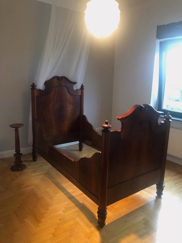 Antikes bett braun - bett,