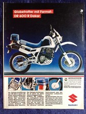 Suzuki DR 600 R Dakar, originale Werbung aus 1986