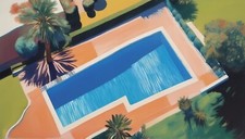 Drohne Malerei Pool Beach Mid