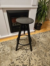 IKEA DALFRED 13242 Holz Barhocker - Drehbar, Höhenverstellbar - Schwarz