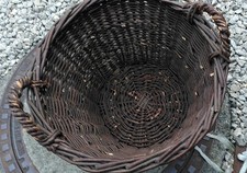 Weidenkorb mit 2 Henkeln Brennholzkorb Korb Vorratskorb