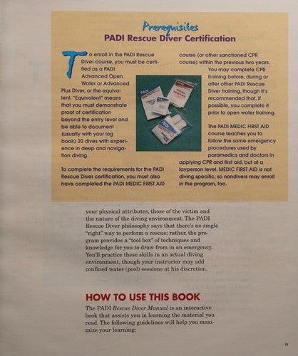 Padi rescue diver - diver, manual